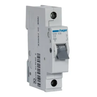 MW106 - 1X6A MCB 3kA resmi