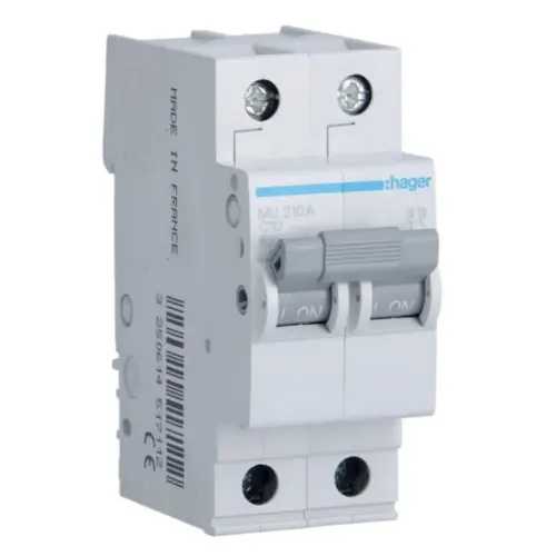 MU210A - MCB 2P 6kA C-10A 2M resmi