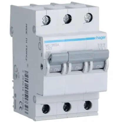 MU363A - MCB 3P 6kA C-63A 3M resmi