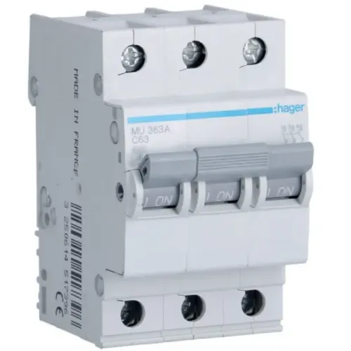 MU363A - MCB 3P 6kA C-63A 3M resmi