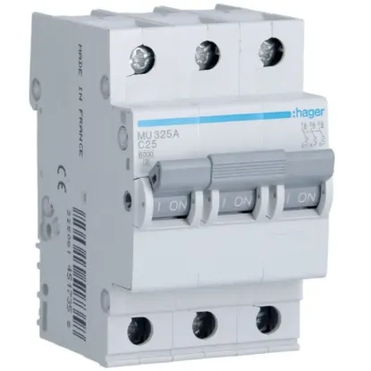 MU325A - MCB 3P 6kA C-25A 3M resmi
