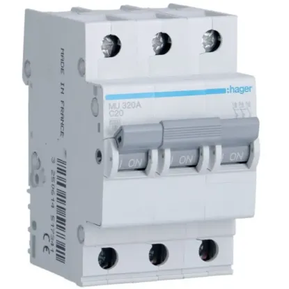 MU320A - MCB 3P 6kA C-20A 3M resmi