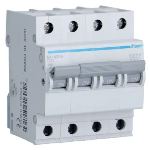 MU425A - MCB 4P 6kA C-25A 4M resmi