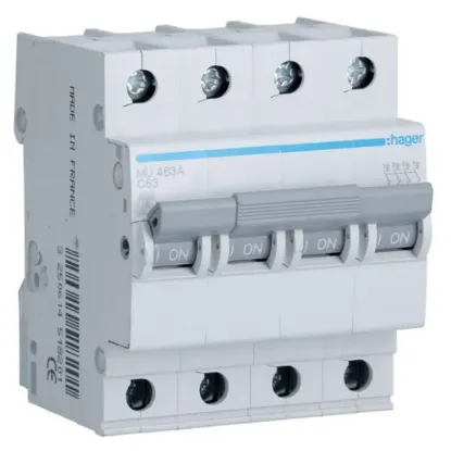 MU463A - MCB 4P 6kA C-63A 4M resmi